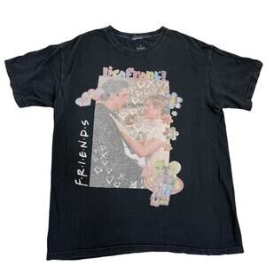 Vintage Lisa Frank Friends Tee Mens Size L Faded Black Short Sleeve